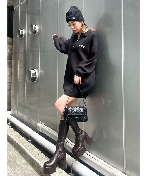 EMODA(エモダ)の「コンパクトニットキャップ(ニットキャップ/ビーニー・レディース・ブラック/グレー・FREE)」の21枚目の写真