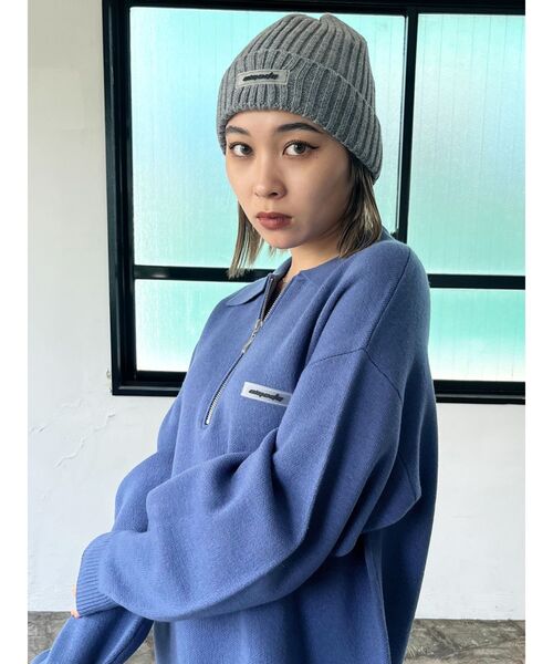 EMODA(エモダ)の「コンパクトニットキャップ(ニットキャップ/ビーニー・レディース・ブラック/グレー・FREE)」の3枚目の写真