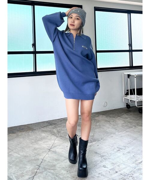 EMODA(エモダ)の「コンパクトニットキャップ(ニットキャップ/ビーニー・レディース・ブラック/グレー・FREE)」の4枚目の写真