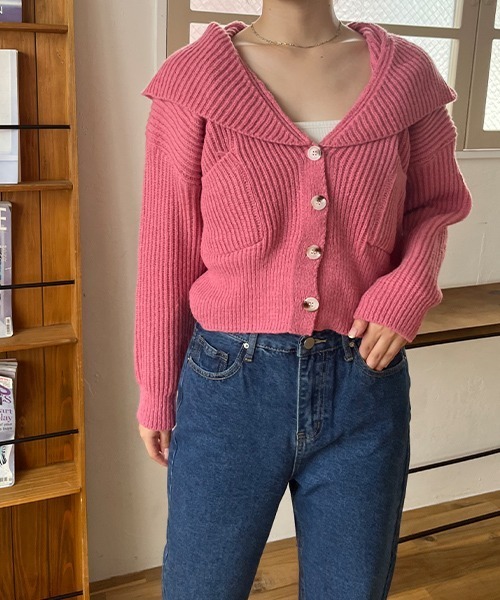 SallyLunn(サリーラン)の「【6色展開】ボリュームスリーブカーディガン(カーディガン/ボレロ・レディース・グリーン/ブラック/ピンク/ブラウン/ブルー/ホワイト・FREE)」の2枚目の写真