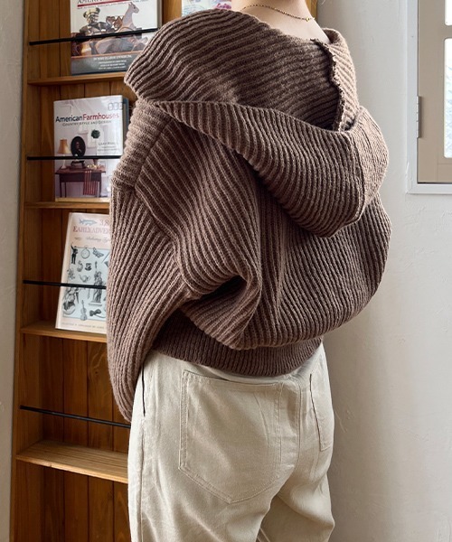 SallyLunn(サリーラン)の「【6色展開】ボリュームスリーブカーディガン(カーディガン/ボレロ・レディース・グリーン/ブラック/ピンク/ブラウン/ブルー/ホワイト・FREE)」の14枚目の写真