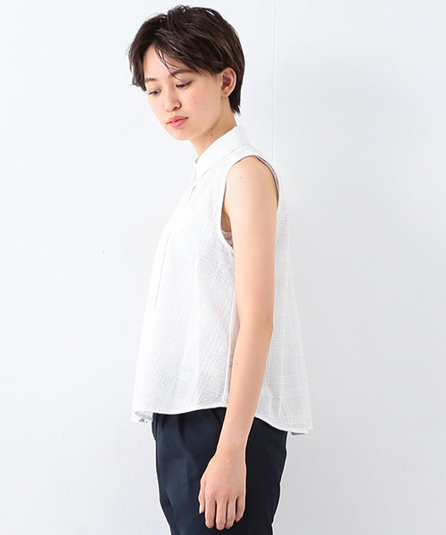 「Ray BEAMS」 ノースリーブブラウス - ブラック レディース Ray BEAMS 「Ray BEAMS」 ノースリーブブラウス ONE SIZE