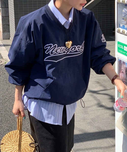 LYEON(リヨン)の「ナイロンアノラックトップス(その他トップス・レディース・ホワイト/ネイビー・FREE)」の14枚目の写真