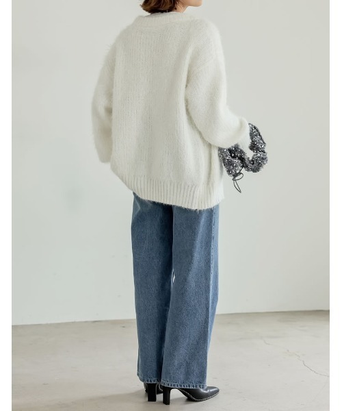 希少✨プロエンザスクーラー　カシミヤ混　カーディガン　サイドリボン　オフホワイト Proenza Schouler - 希少✨プロエンザスクーラー カシミヤ混