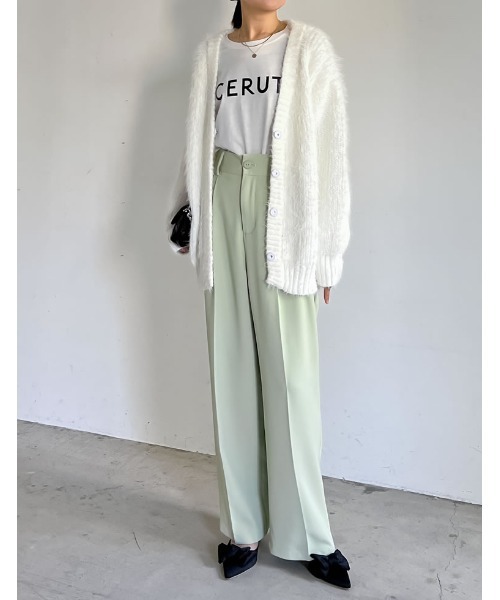 Re:EDIT（リエディ）の「オーバーサイズフェザーニットカーディガン