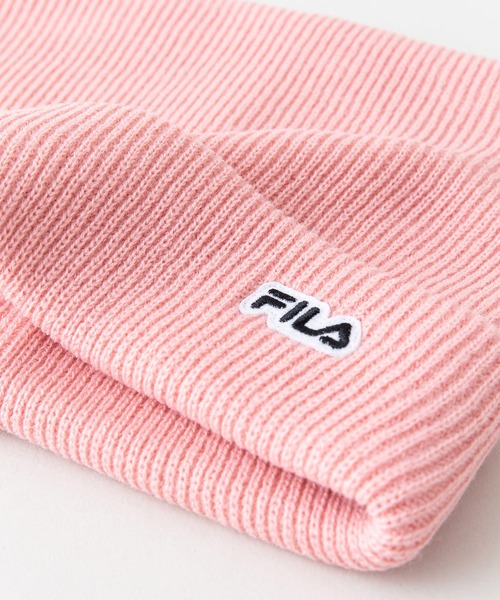 FILA（フィラ）の「【FILA/フィラ】ネコミミニットキャップ　ワンポイントブランドロゴ（ニットキャップ/ビーニー・レディース・ピンク/ブラック/ベージュ・FREE）」の7枚目の写真