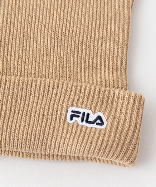 FILA（フィラ）の「【FILA/フィラ】ネコミミニットキャップ　ワンポイントブランドロゴ（ニットキャップ/ビーニー・レディース・ピンク/ブラック/ベージュ・FREE）」の5枚目の写真