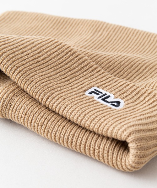 FILA（フィラ）の「【FILA/フィラ】ネコミミニットキャップ　ワンポイントブランドロゴ（ニットキャップ/ビーニー・レディース・ピンク/ブラック/ベージュ・FREE）」の4枚目の写真