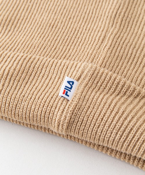 FILA（フィラ）の「【FILA/フィラ】ネコミミニットキャップ　ワンポイントブランドロゴ（ニットキャップ/ビーニー・レディース・ピンク/ブラック/ベージュ・FREE）」の6枚目の写真