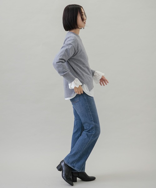 URBAN RESEARCH Sonny Label(アーバンリサーチサニーレーベル)の「2WAY袖スカラップスタンドカラーブラウス(シャツ/ブラウス・レディース・オフホワイト/ブルー系その他/ブラック・FREE)」の11枚目の写真