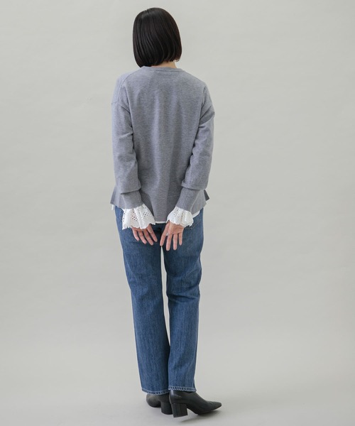 URBAN RESEARCH Sonny Label(アーバンリサーチサニーレーベル)の「2WAY袖スカラップスタンドカラーブラウス(シャツ/ブラウス・レディース・オフホワイト/ブルー系その他/ブラック・FREE)」の13枚目の写真