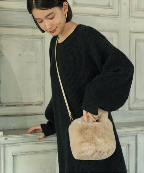 OPAQUE.CLIP（オペークドットクリップ）の「◆≪ヒルナンデス！で紹介≫ 2WAY/フェイクファーショルダーバッグ（ショルダーバッグ・レディース・チャコールグレー/ライトベージュ/ブラウン系/ブルー・00）」の22枚目の写真