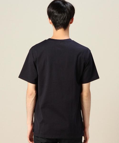 BEAUTY&YOUTH UNITED ARROWS（ビューティーアンドユースユナイテッドアローズ）の「BY セミロング ハーフスリーブカットソー MADE IN JAPAN ◆（Tシャツ/カットソー・メンズ・ホワイト/ネイビー・MEDIUM/SMALL/LARGE）」の3枚目の写真
