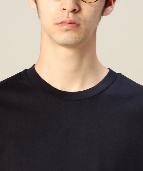 BEAUTY&YOUTH UNITED ARROWS（ビューティーアンドユースユナイテッドアローズ）の「BY セミロング ハーフスリーブカットソー MADE IN JAPAN ◆（Tシャツ/カットソー・メンズ・ホワイト/ネイビー・MEDIUM/SMALL/LARGE）」の7枚目の写真