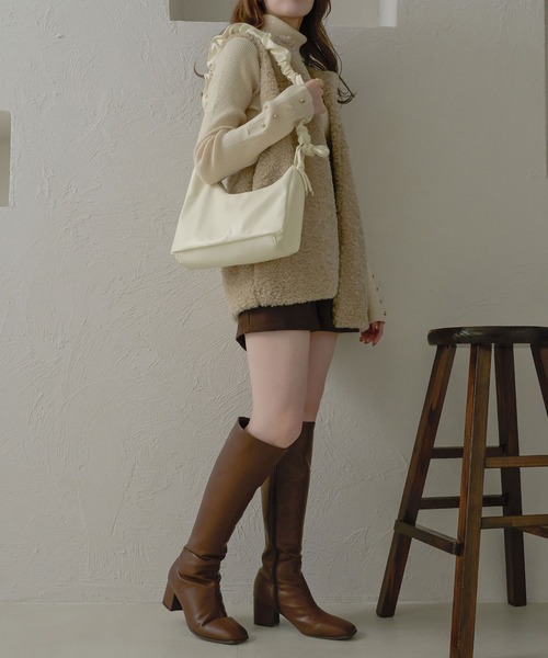 Ambre Neige（アンブルネージュ）の「gather shoulder bag / ギャザーショルダーバッグ（ショルダーバッグ・レディース・アイボリー/ブラック/ダークブラウン/ピンク/ピンク系その他/シルバー・FREE）」の13枚目の写真