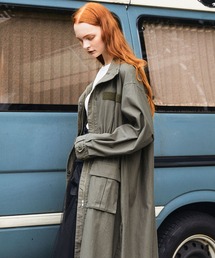 ELLE girl ライトカーキ モッズコート Fサイズ