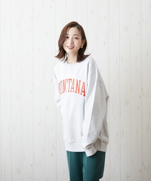 almo(アルモ)の「【CHICHI】PARAMUS MINNESOTA MINESOTA LOGO / パラマス ミネソタ アーチロゴ 配色刺繍 クルーネック スウェット(BEY)(スウェット・レディース・ブラック/オートミール/パープル/ブルー・FREE)」の12枚目の写真