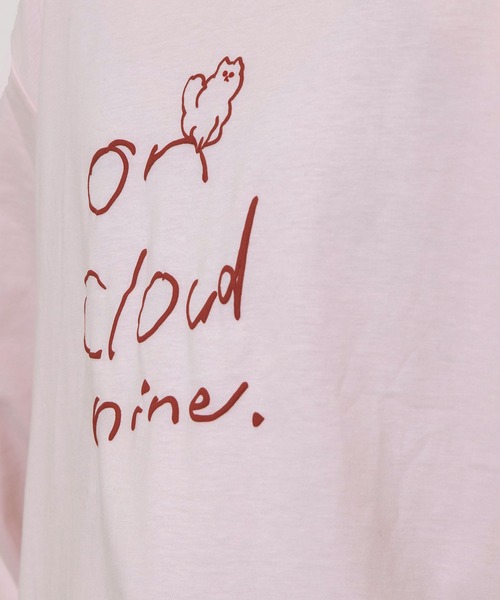 POU DOU DOU(プードゥドゥ)の「on cloud nine発泡プリントロンTee(Tシャツ/カットソー・レディース・ピンク/ブラック/オフホワイト・3)」の8枚目の写真