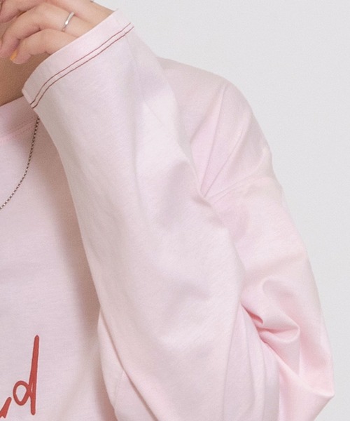 POU DOU DOU(プードゥドゥ)の「on cloud nine発泡プリントロンTee(Tシャツ/カットソー・レディース・ピンク/ブラック/オフホワイト・3)」の9枚目の写真