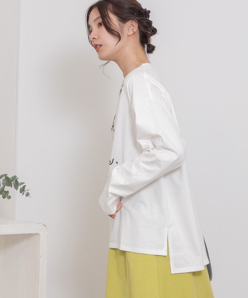 POU DOU DOU(プードゥドゥ)の「on cloud nine発泡プリントロンTee(Tシャツ/カットソー・レディース・ピンク/ブラック/オフホワイト・3)」の12枚目の写真