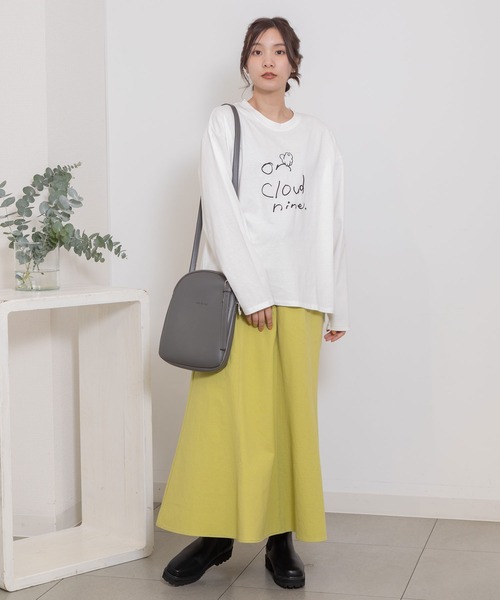 POU DOU DOU(プードゥドゥ)の「on cloud nine発泡プリントロンTee(Tシャツ/カットソー・レディース・ピンク/ブラック/オフホワイト・3)」の13枚目の写真