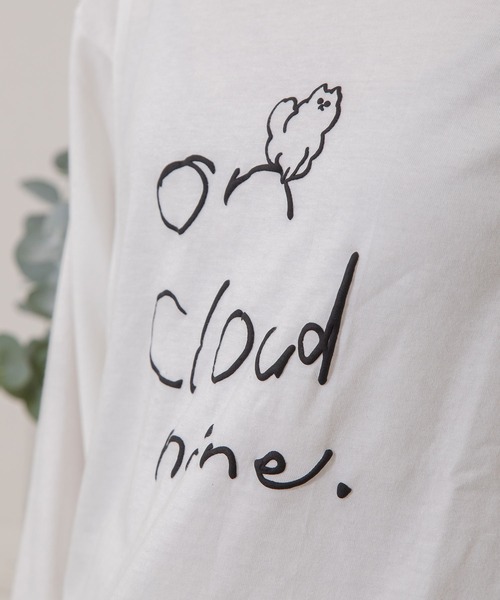 POU DOU DOU(プードゥドゥ)の「on cloud nine発泡プリントロンTee(Tシャツ/カットソー・レディース・ピンク/ブラック/オフホワイト・3)」の15枚目の写真