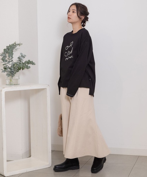 POU DOU DOU(プードゥドゥ)の「on cloud nine発泡プリントロンTee(Tシャツ/カットソー・レディース・ピンク/ブラック/オフホワイト・3)」の20枚目の写真