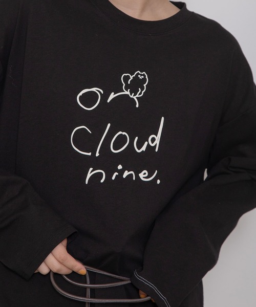 POU DOU DOU(プードゥドゥ)の「on cloud nine発泡プリントロンTee(Tシャツ/カットソー・レディース・ピンク/ブラック/オフホワイト・3)」の21枚目の写真