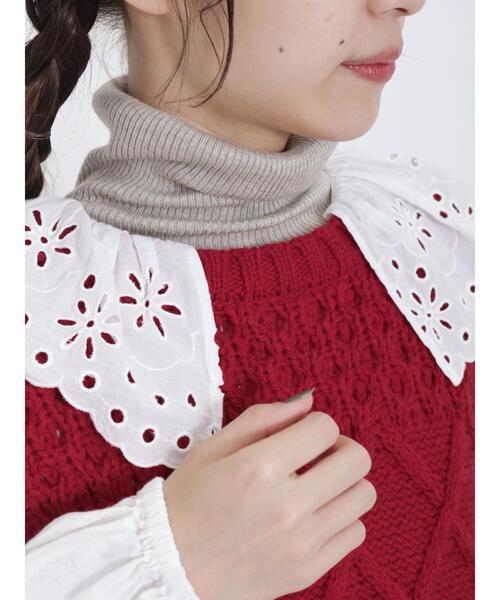 Samansa Mos2（サマンサ モスモス）の「【FluffyWoolBlend】前後着ニットベスト（ベスト・レディース・オフホワイト/モカ/チャコールグレー/レッド・F）」の7枚目の写真