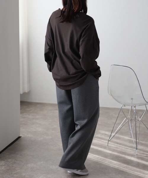 Bonjour Sagan（ボンジュールサガン）の「センタープレスストレートパンツ（その他パンツ・レディース・ライトベージュ/ダークグレー/ブラック・LS/MS/M/L）」の22枚目の写真