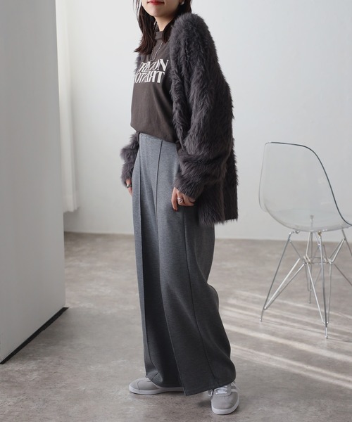 Bonjour Sagan（ボンジュールサガン）の「センタープレスストレートパンツ（その他パンツ・レディース・ライトベージュ/ダークグレー/ブラック・LS/MS/M/L）」の20枚目の写真