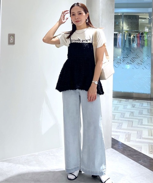 ◇[低身長サイズ・Lサイズあり]ベーシックワイドデニム[S