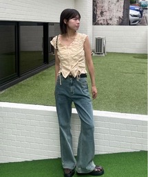 FREE'S MART（フリーズマート）の「◇【累計販売6万本突破！選べる6色】【4サイズ展開XS-L] ベーシックワイドデニムパンツ【低身長サイズ有】【Lサイズ有】（デニムパンツ）」