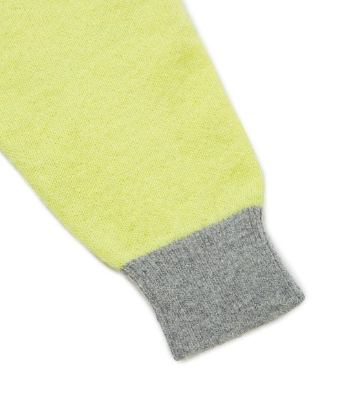 bonjour records(ボンジュールレコーズ)の「【Bonjour Records/ボンジュールレコード】 Original Knit Crewneck Sweater オリジナルニットクルーネックセーター(ニット/セーター・メンズ・イエロー系その他/チャコールグレー・S/L/M/XL)」の7枚目の写真