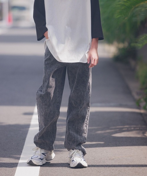 GLOBAL WORK(グローバルワーク)の「大人見えデニムパンツ/AND YUA ANY/976504(デニムパンツ・キッズ・ブラック/ブルー・150cm/160cm/170cm)」の2枚目の写真