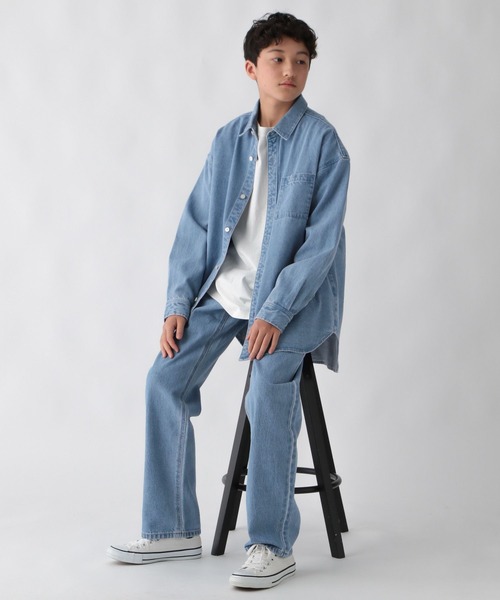 GLOBAL WORK(グローバルワーク)の「大人見えデニムパンツ/AND YUA ANY/976504(デニムパンツ・キッズ・ブラック/ブルー・150cm/160cm/170cm)」の3枚目の写真