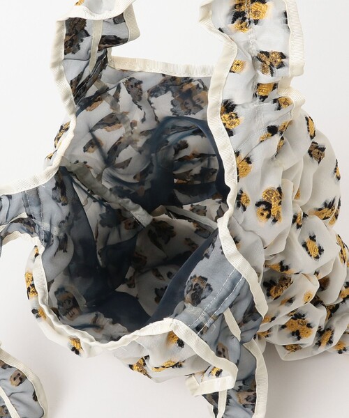Ray BEAMS（レイビームス）の「Casselini × Ray BEAMS / 別注 ジャカード フリル トートバッグ（トートバッグ・レディース・ブラック/ホワイト・ONE SIZE）」の21枚目の写真