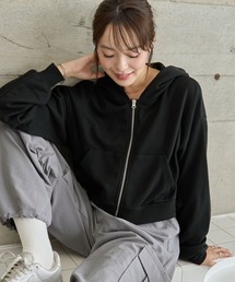 WEGO | WEGO/【24年春夏新作】ショートジップパーカー(パーカー)