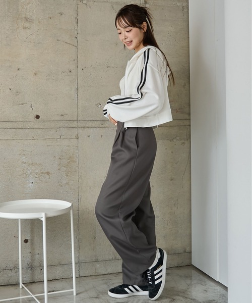 WEGO(ウィゴー)の「WEGO/ショートジップパーカー(パーカー・レディース・ブラック/アイボリー/杢グレー/ブラック系その他/ホワイト系その他・FREE)」の21枚目の写真