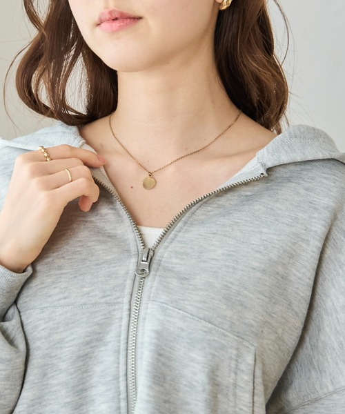 WEGO(ウィゴー)の「WEGO/ショートジップパーカー(パーカー・レディース・ブラック/アイボリー/杢グレー/ブラック系その他/ホワイト系その他・FREE)」の7枚目の写真