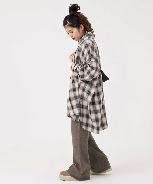 極美品　AP STUDIO　エーピーストゥディオ スムージーニット　ブラウン スムージーニットパンツ（スラックス）｜AP STUDIO（エーピー