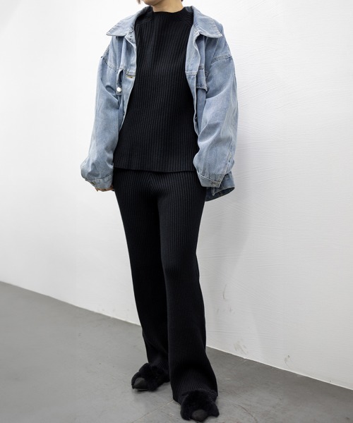 Miniministore（ミニミニストア）の「韓国ニットセットアップ レディース 秋冬（アンサンブル・レディース・カーキブラウン/クリーム/ブラック/ネイビー/モカ・フリー）」の7枚目の写真