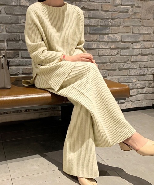 Miniministore（ミニミニストア）の「韓国ニットセットアップ レディース 秋冬（アンサンブル・レディース・カーキブラウン/クリーム/ブラック/ネイビー/モカ・フリー）」の11枚目の写真