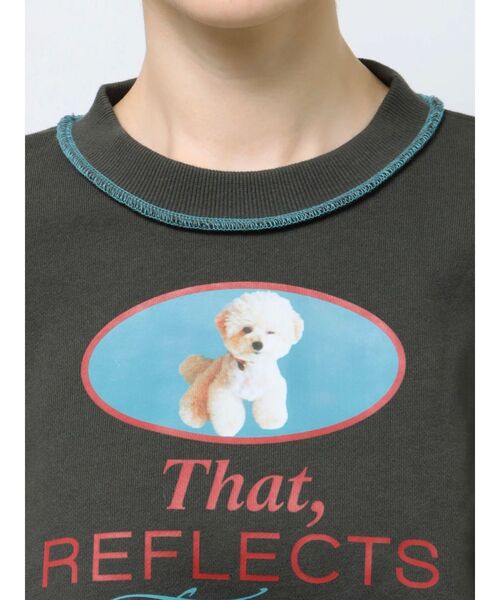 完売品 jouetie DOGジャガードルーズニット グレー ジュエティ 犬 DOGジャガードルーズニット（ニット/セーター）｜jouetie