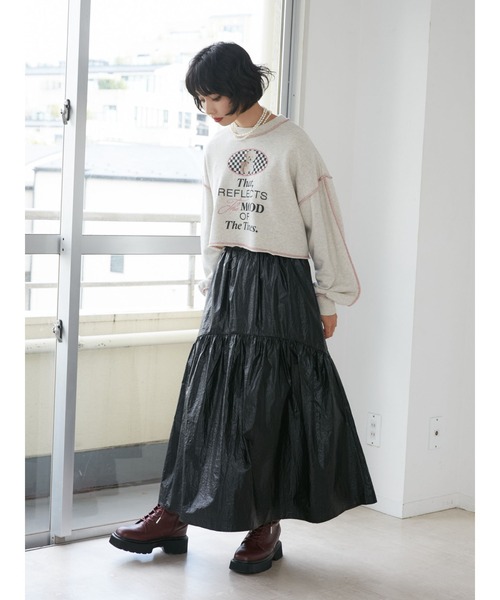 jouetie(ジュエティ)の「DOGクロップドプルオーバー(スウェット・レディース・ブラック/グレー/グリーン・MEDIUM)」の10枚目の写真