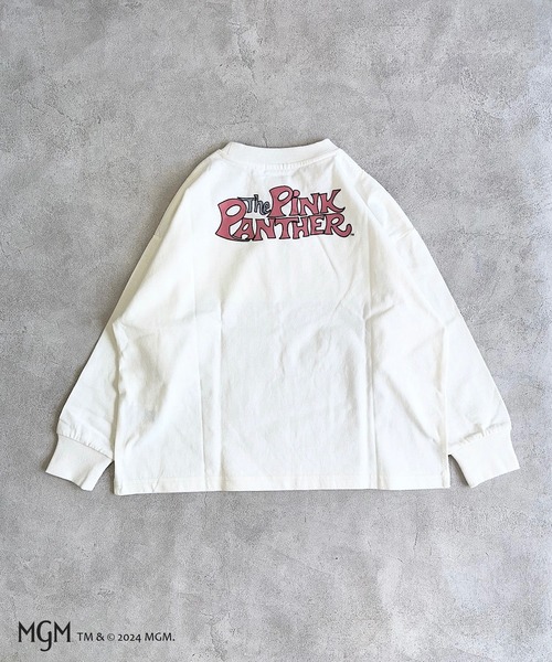MARKEY'S(マーキーズ)の「【PINK PANTHER/ピンクパンサー】別注プリントロンT(80~150cm)(Tシャツ/カットソー・キッズ・チャコール/オフホワイト/ピンク・80/90/95/100/110/120/130/140/150)」の8枚目の写真