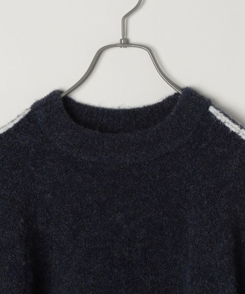 JEANASIS（ジーナシス）の「ラインブークレショートプルオーバー/104702（ニット/セーター・レディース・ネイビー系/ホワイト系その他/グレー系その他・FREE）」の17枚目の写真