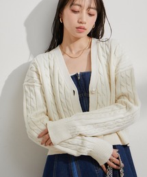 VIS | パール釦ケーブルカーディガン(カーディガン/ボレロ)