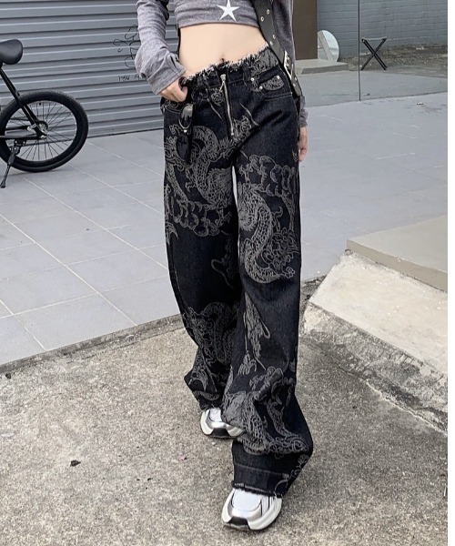 almo（アルモ）の「チャイナドラゴンデニムパンツ(BQ)（デニムパンツ・レディース・ブラック・LARGE/MEDIUM）」の8枚目の写真