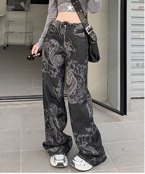 almo（アルモ）の「チャイナドラゴンデニムパンツ(BQ)（デニムパンツ・レディース・ブラック・LARGE/MEDIUM）」の10枚目の写真